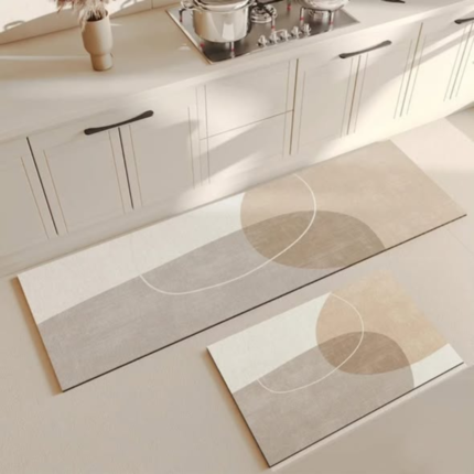 2 Pcs Non Slip Absorbent Diatomite Kitchen Mat