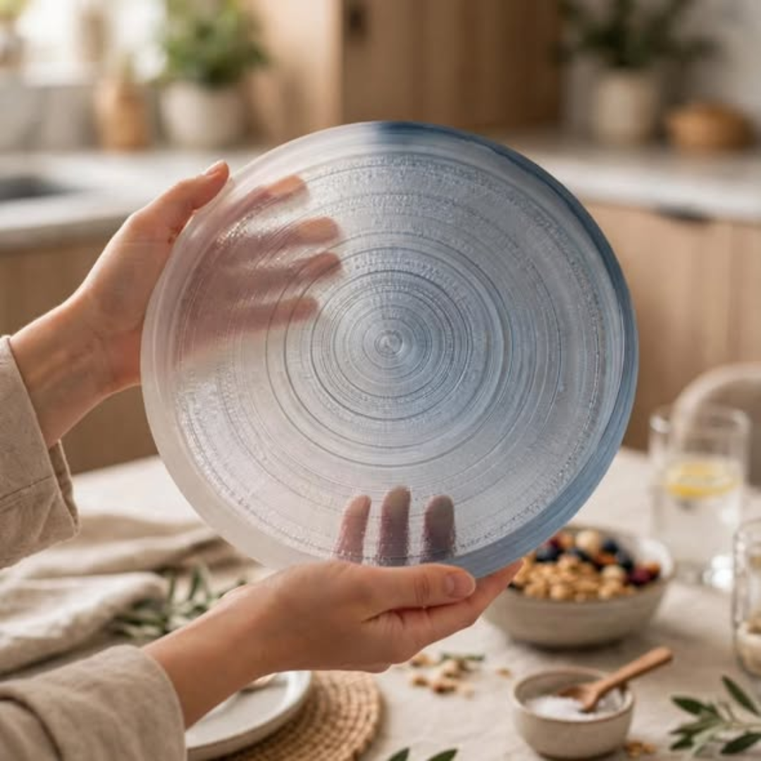 6Pcs Smoky Ombre Glass Plate