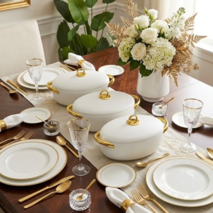 3Pcs Gold Oval Hotpots