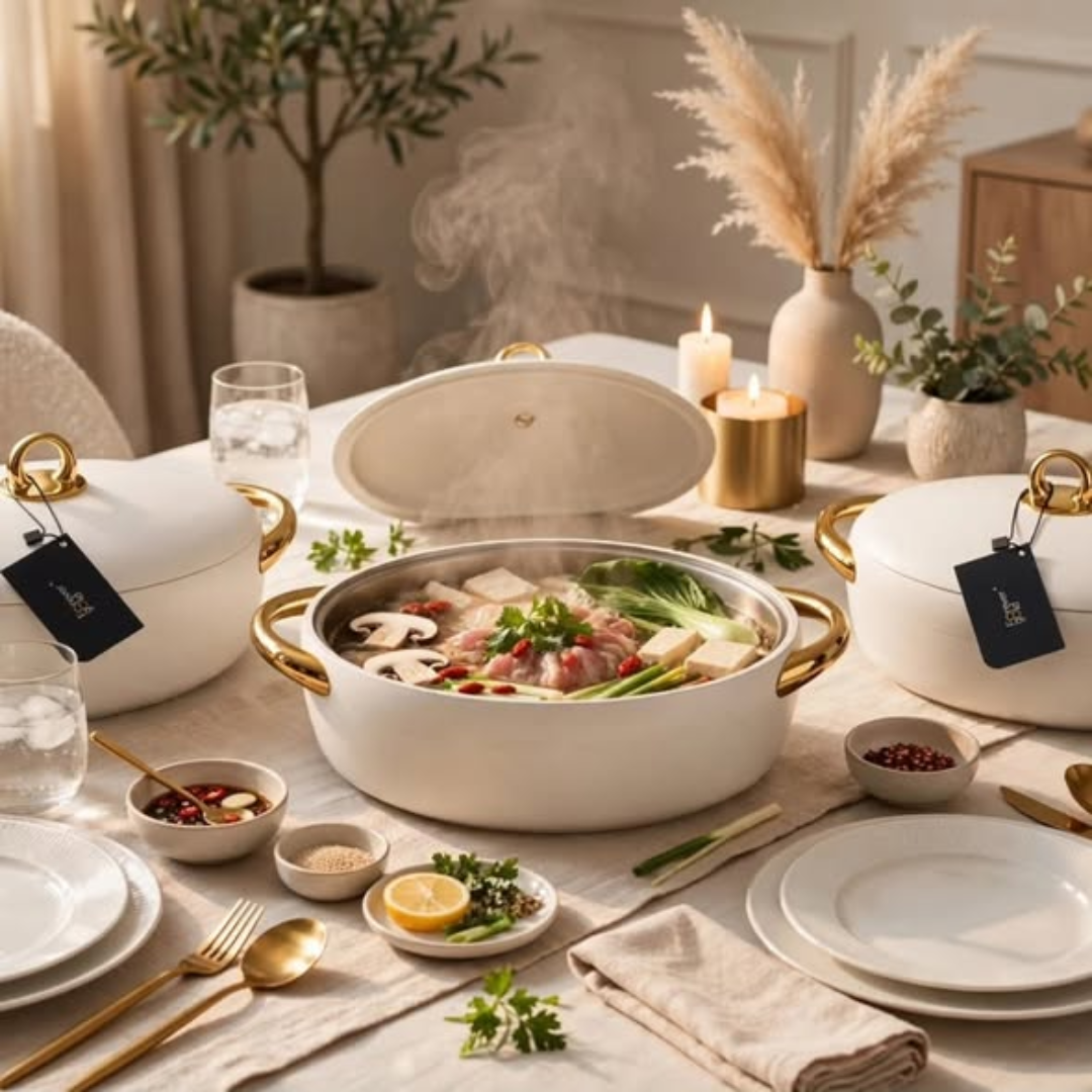 3Pcs Gold Oval Hotpots