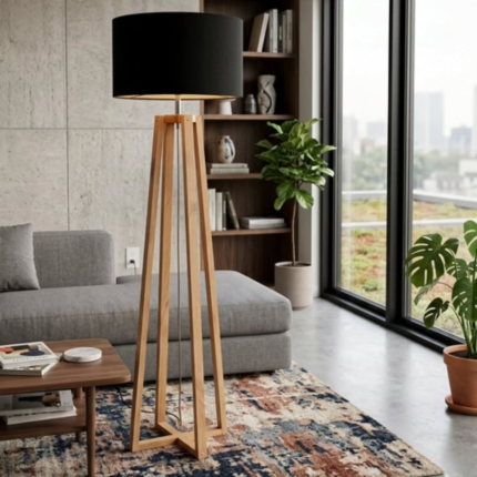 Wooden Wooden Floor Lamp