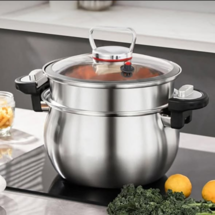 2 in 1 Multipurpose Pressure Cooker With a Steamer Pot
