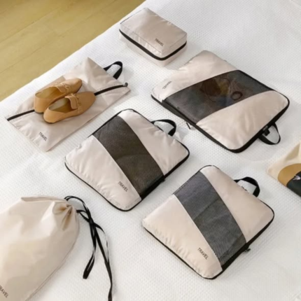 6Pcs Set Double zipper Travel luggage Organizer