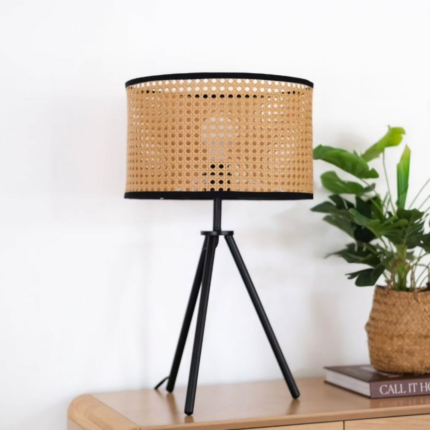 Rattan Tripod Table Lamp