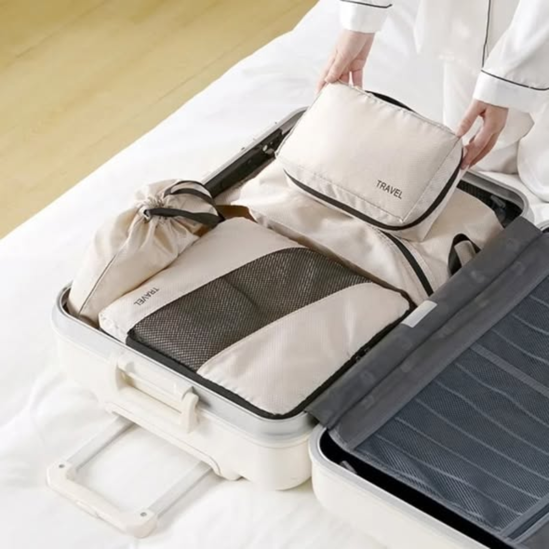 6Pcs Set Double zipper Travel luggage Organizer