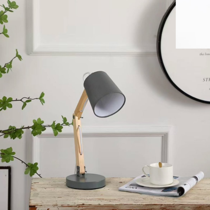 Adjustable Wooden Desk Lamp