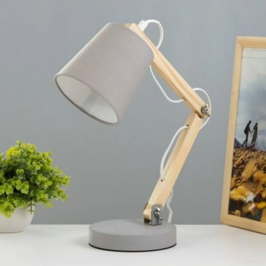 Adjustable Wooden Desk Lamp