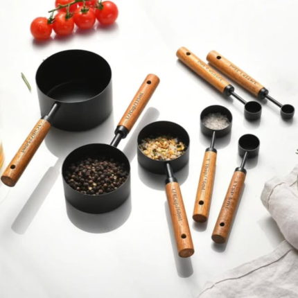 8Pcs Stainless Steel Measuring Cups and spoons