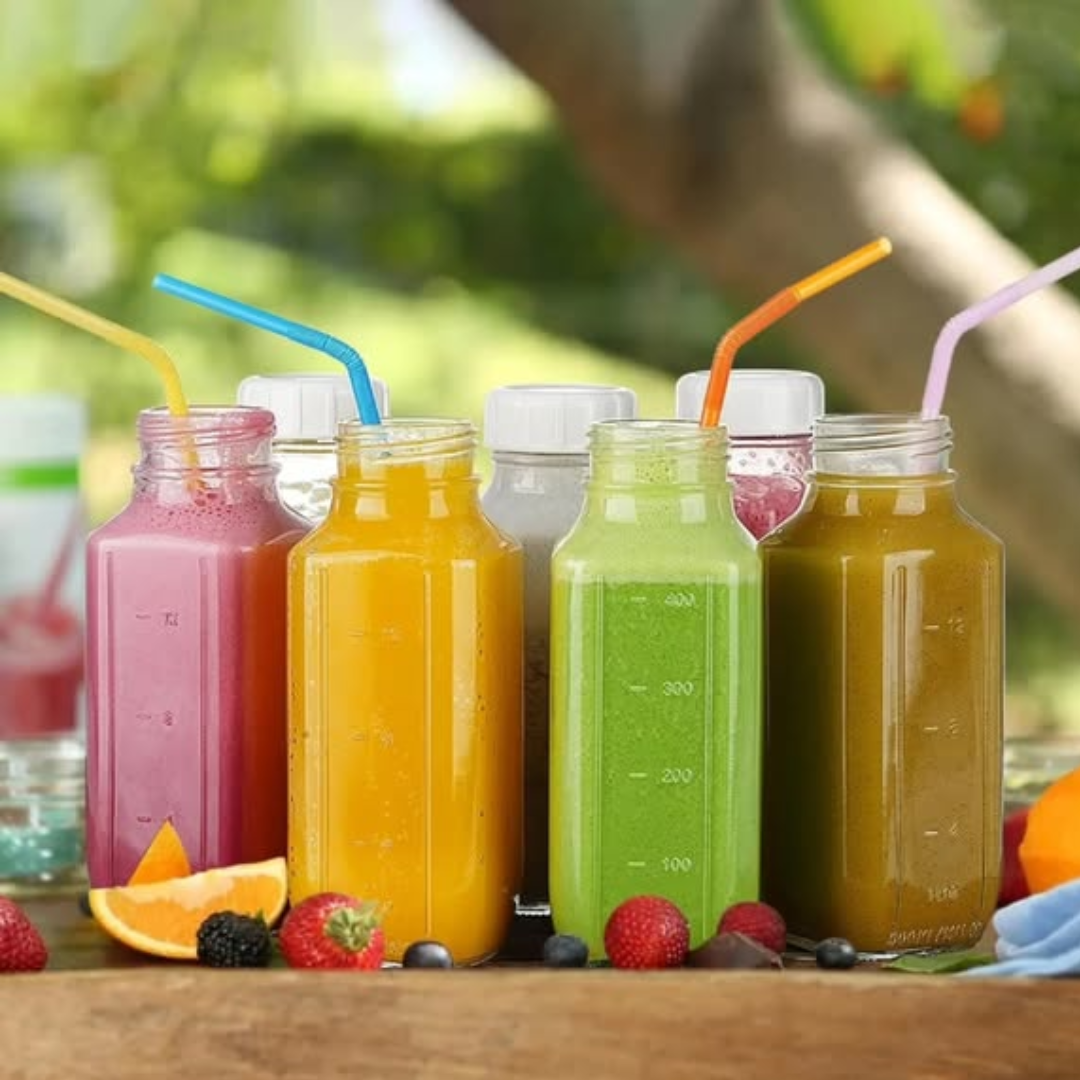 4Pcs Reusable Glass Bottles