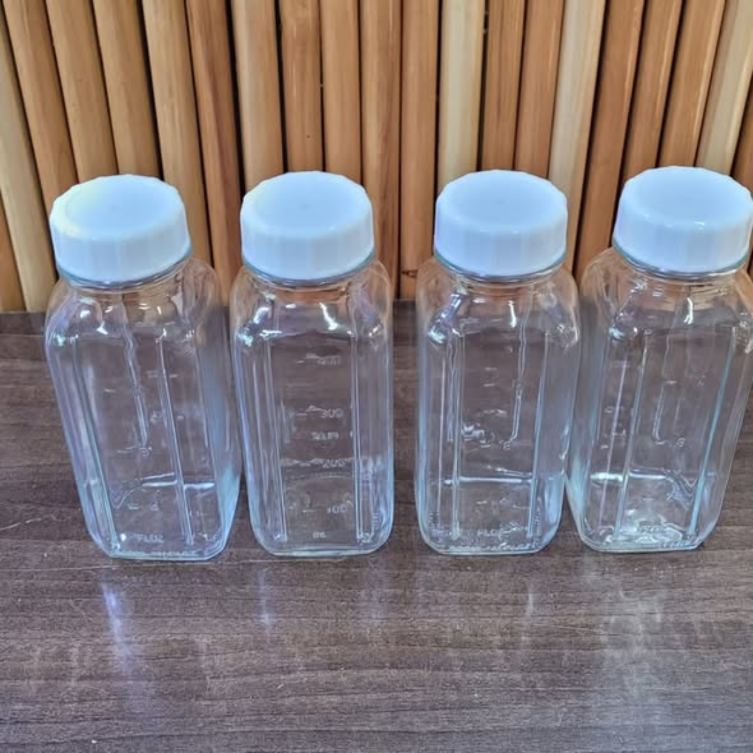 4Pcs Reusable Glass Bottles