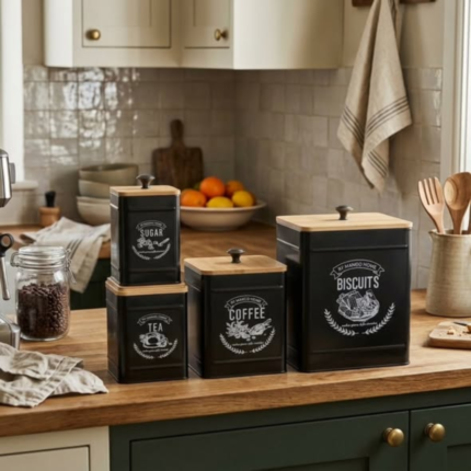4 in 1 Kitchen Canisters Set