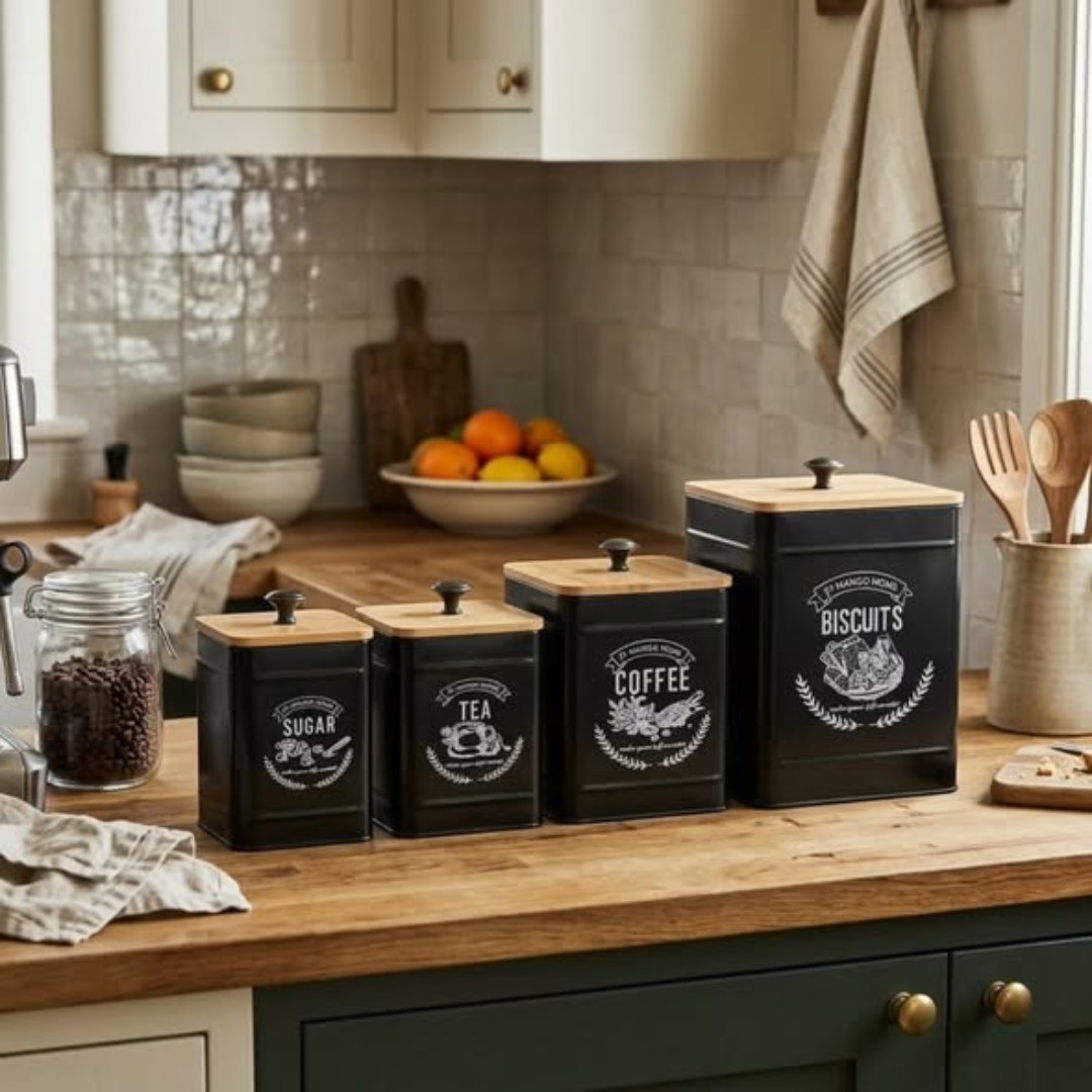 4 in 1 Kitchen Canisters Set