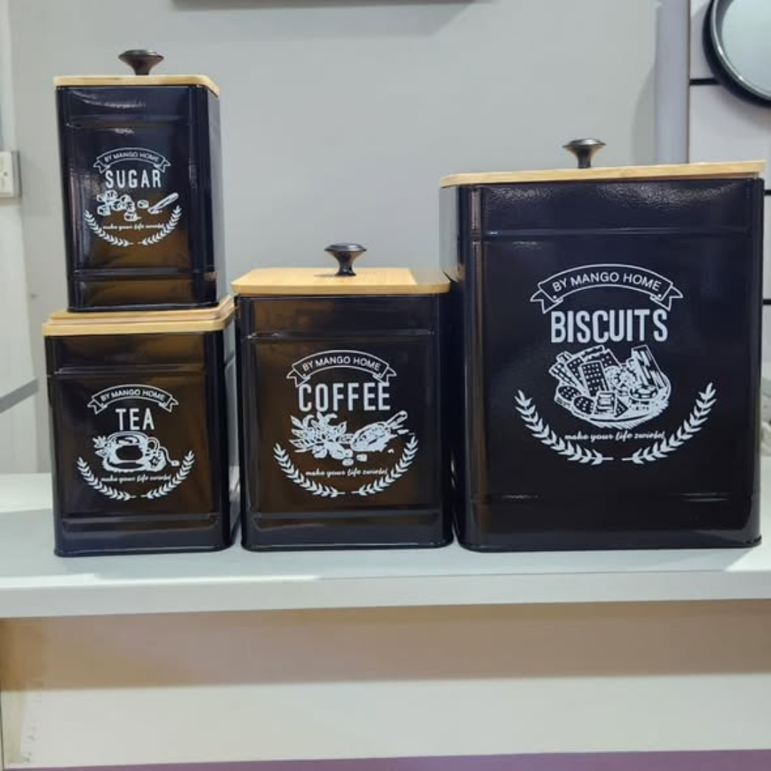 4 in 1 Kitchen Canisters Set