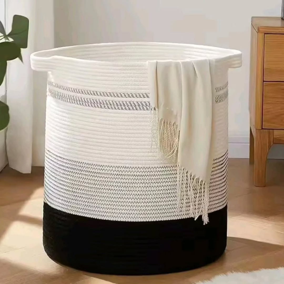 Large Cotton Rope Laundry Basket