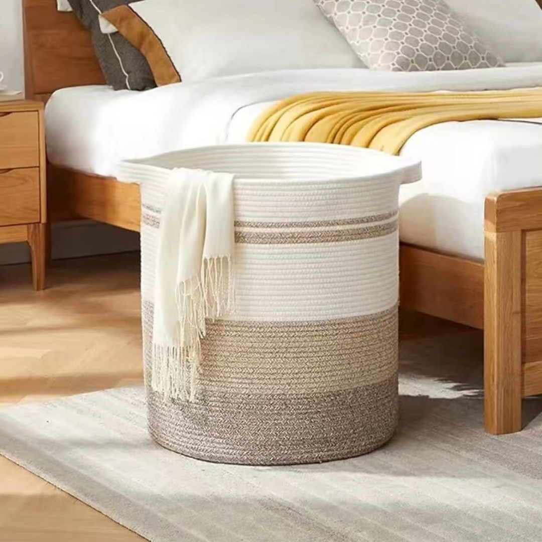 Large Cotton Rope Laundry Basket