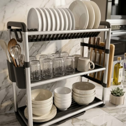 Aluminium + Plastic Dish Rack