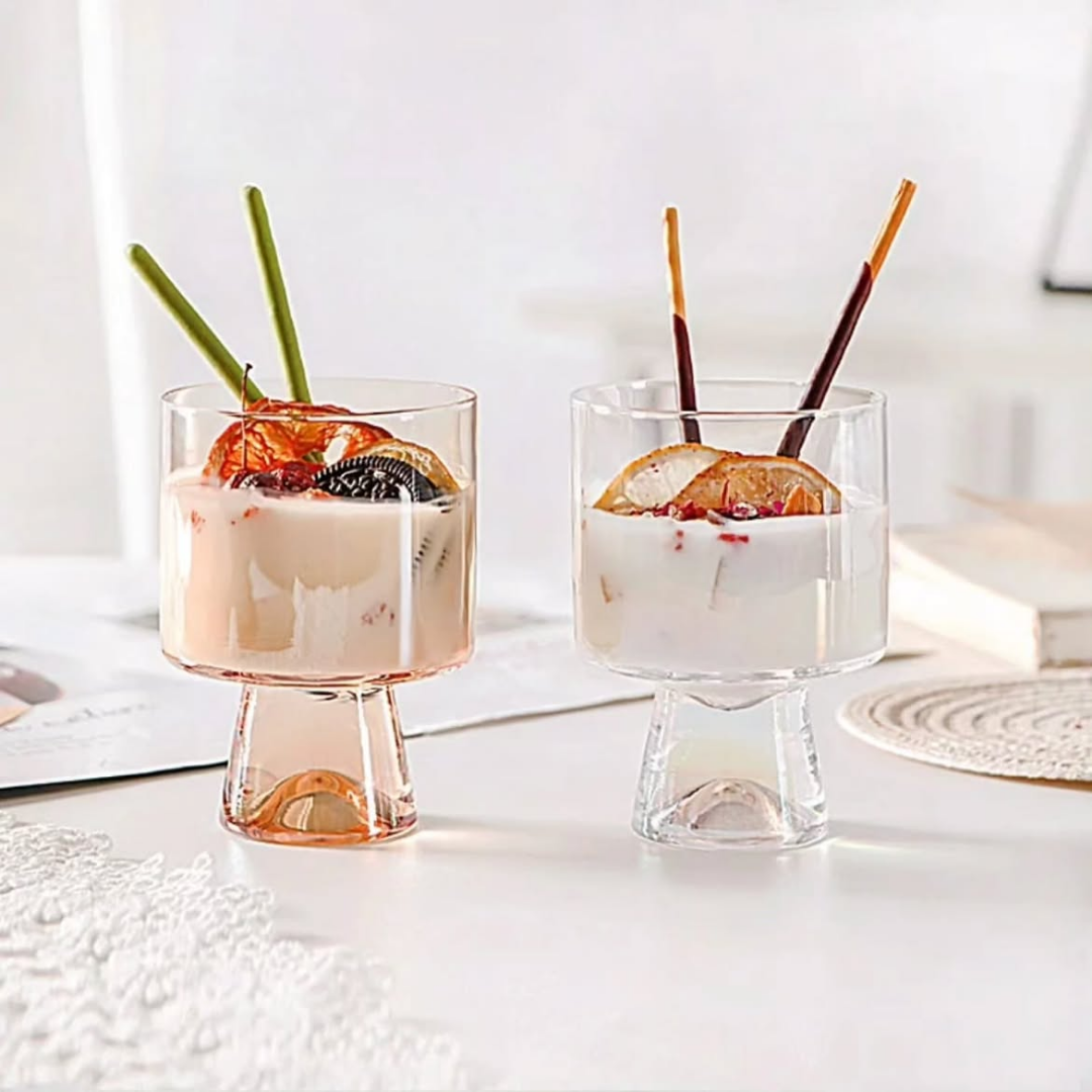 Crystal Glass Handled Cup