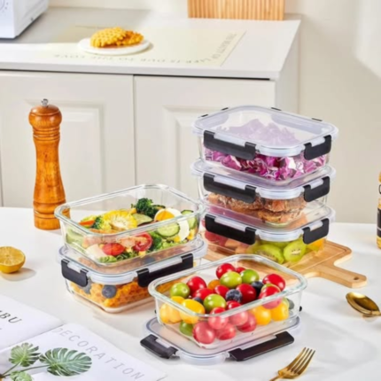 Large-Capacity Glass Food Storage Container