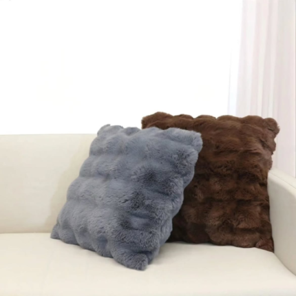 Soft Cozy Faux Rabbit Fur Cushion Cover