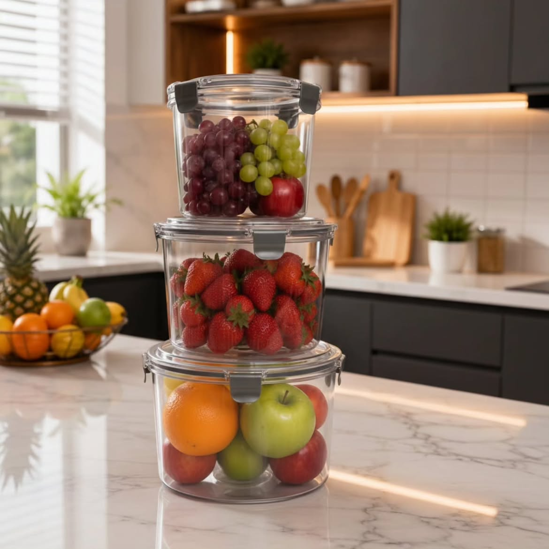 3pcs BPA-Free Airtight Storage Container Set
