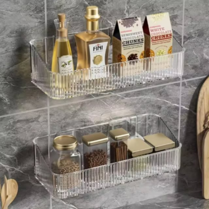 Acrylic Wall Mounted Bathroom Organizer