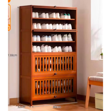 9Layer Bamboo Shoe Rack/Storage Cabinet
