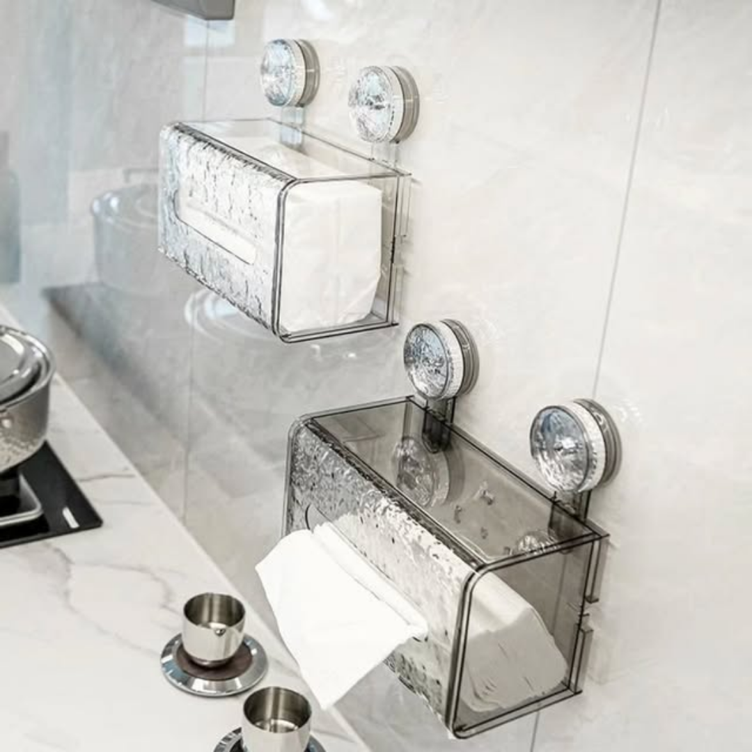 Suction Cup Glacier-Pattern Tissue Box