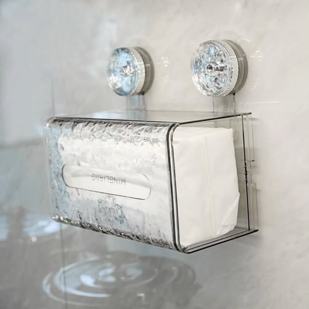 Suction Cup Glacier-Pattern Tissue Box