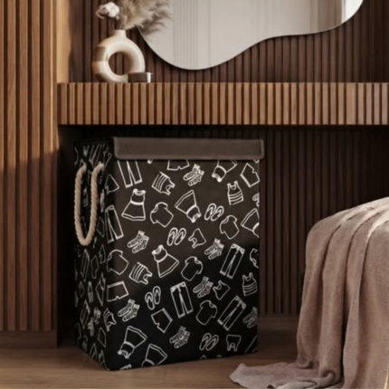 Patterned Laundry Storage Basket