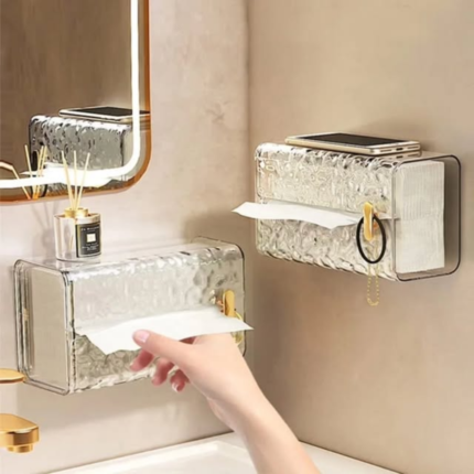 Wall-Mounted Acrylic Transparent Tissue Box
