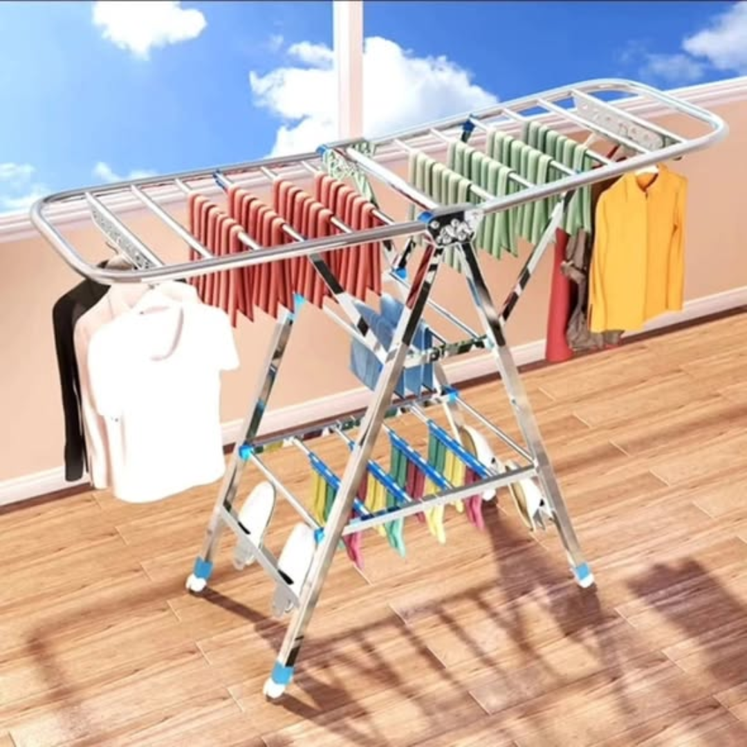 Movable Foldable/Portable Laundry Drying Rack