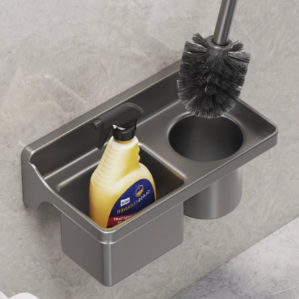 Long-Handle Toilet Brush With Storage Holder