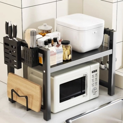 Single Layer Heavy-Duty Adjustable Microwave Stand