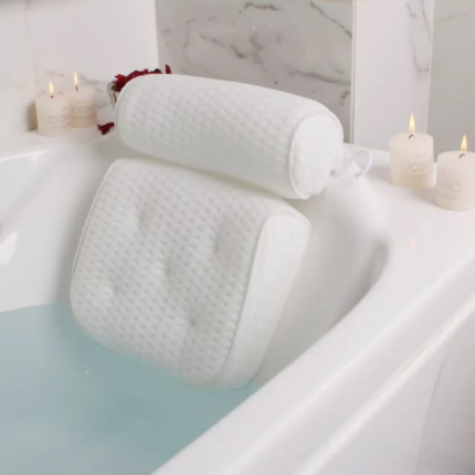 Bathtub Pillow With Anti-Slip Suction Cups