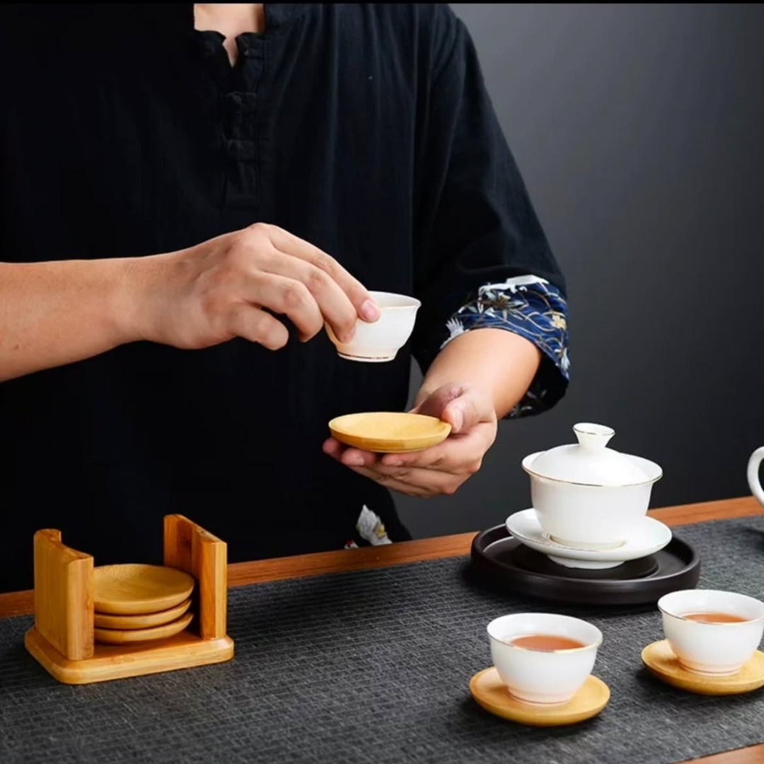 Bamboo Coaster Set