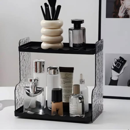 Glacier Pattern Vanity and Storage Rack