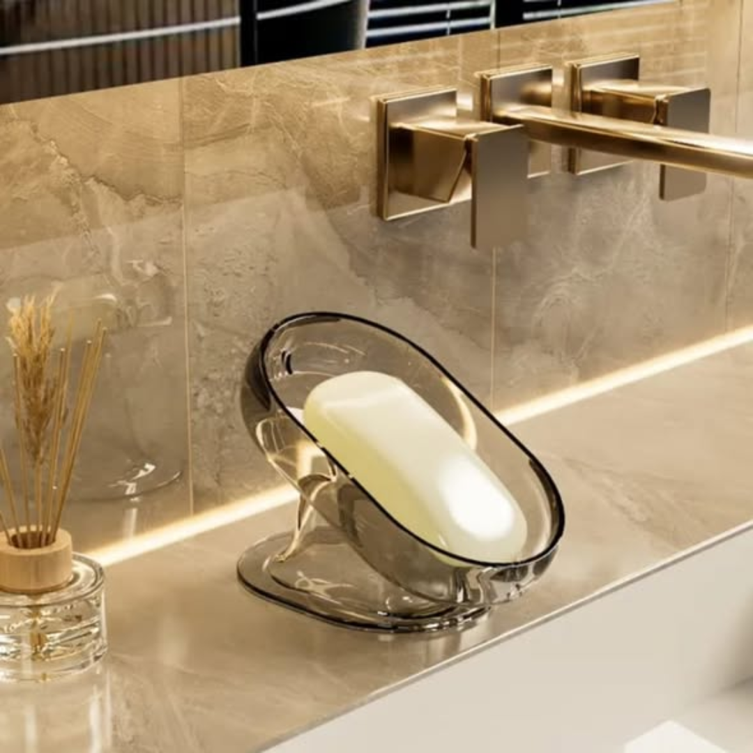 Sloped Drain Transparent Soap Dish