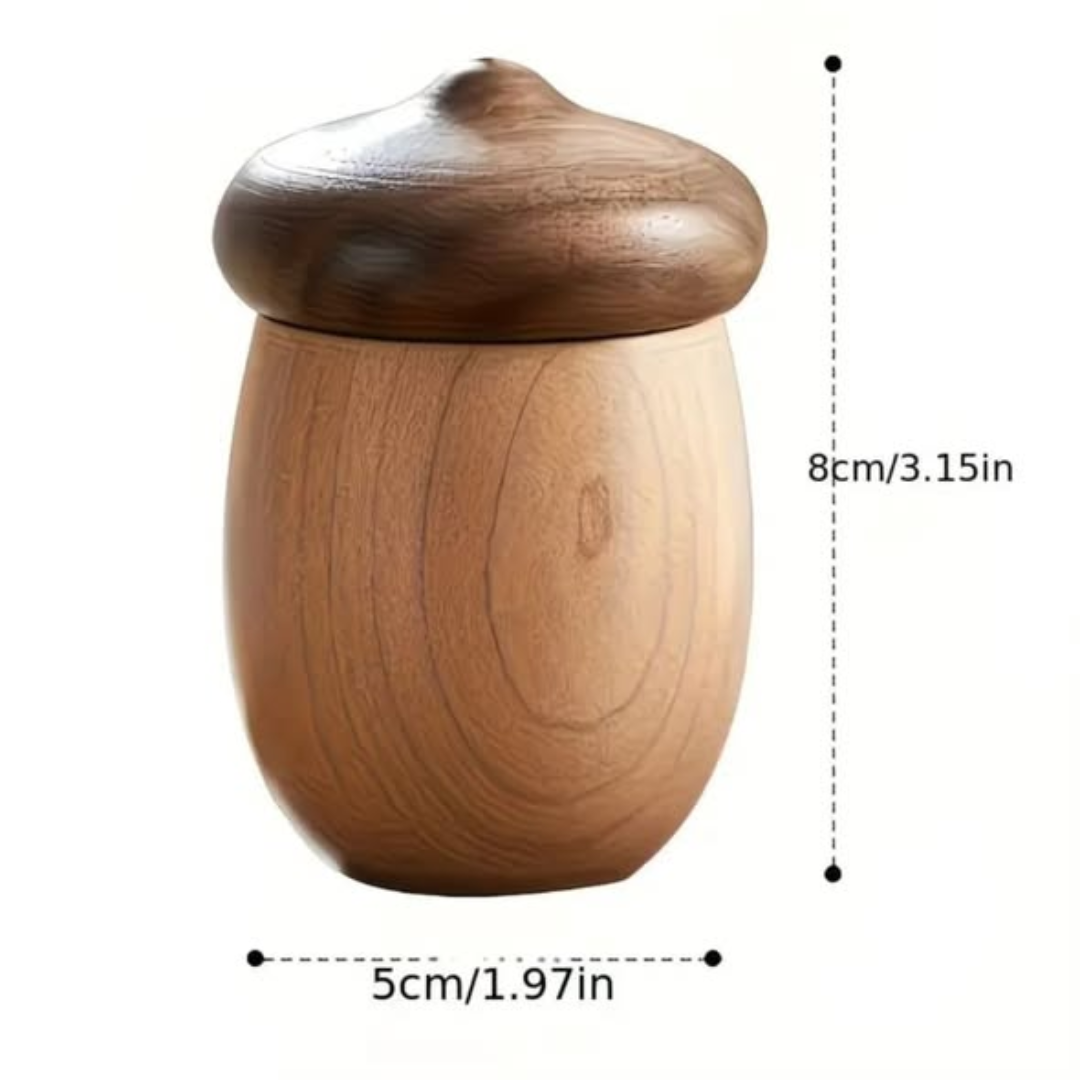 Walnut Cotton Swab / Toothpick Holder
