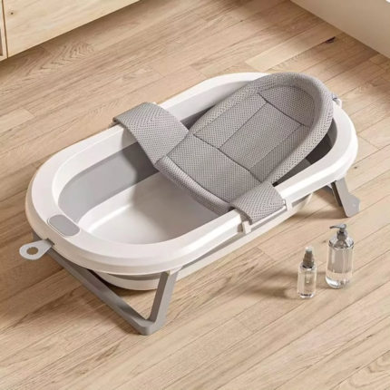 7-in-1 Foldable Baby Bathtub Set with Inbuilt Thermometer