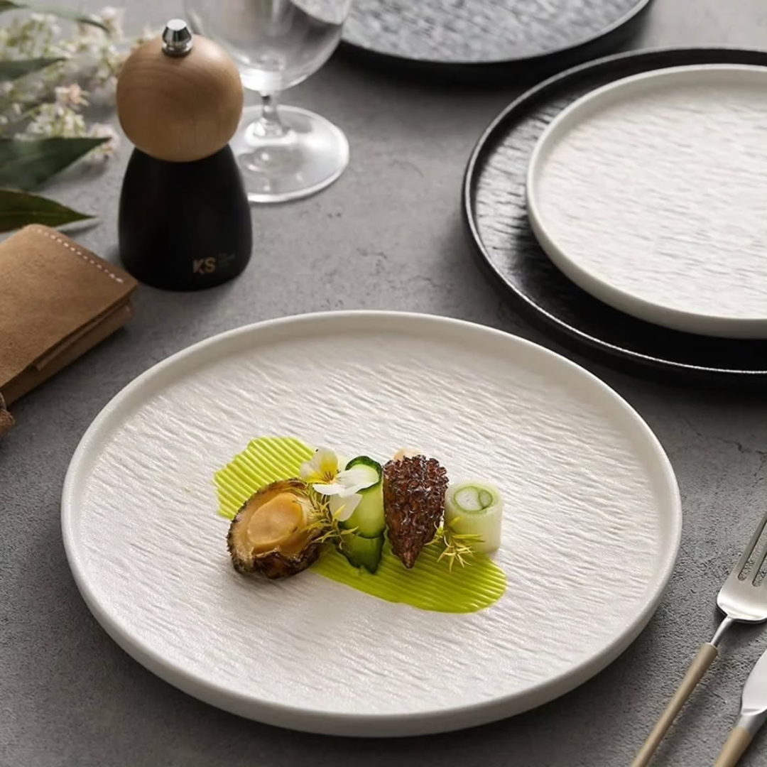 10.5 Inch Rock Glazed Ceramic Dinner Plates