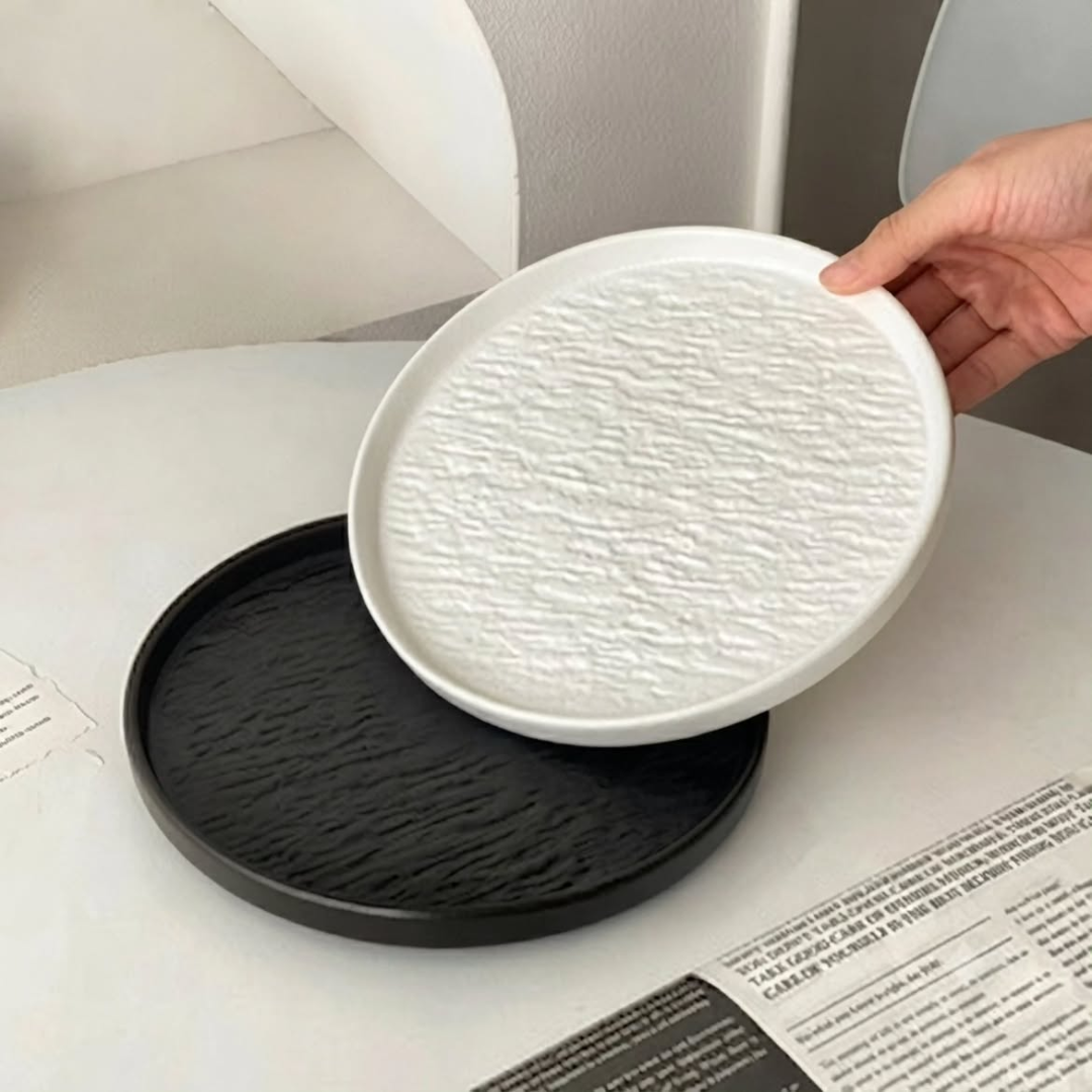 10.5 Inch Rock Glazed Ceramic Dinner Plates